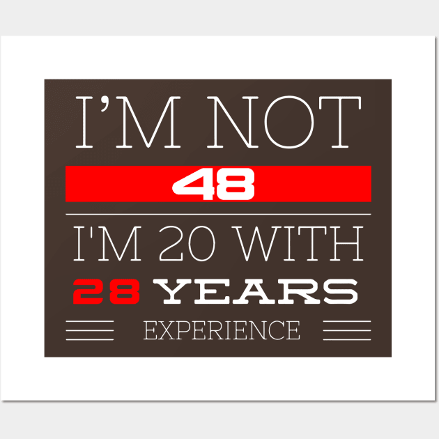 I’M NOT 48 Birthday gift Wall Art by FunnyZone